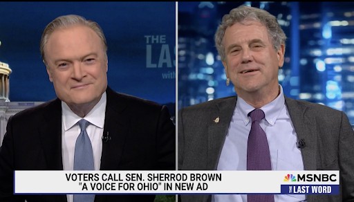Image of Senator Sherrod Brown on MSNBC Image of Senator Sherrod Brown on MSNBC