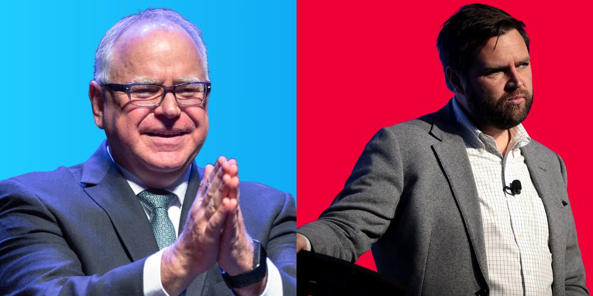 Image of Tim Walz and JD Vance