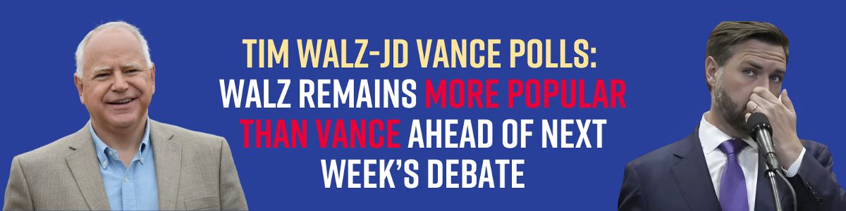 Tim Walz-JD Vance Polls: Walz Remains More Popular Than Vance Ahead Of Next Week’s Debate