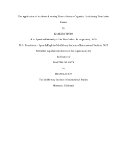The Application of Academic Learning Time to Reduce Cognitive Load during Translation Exams