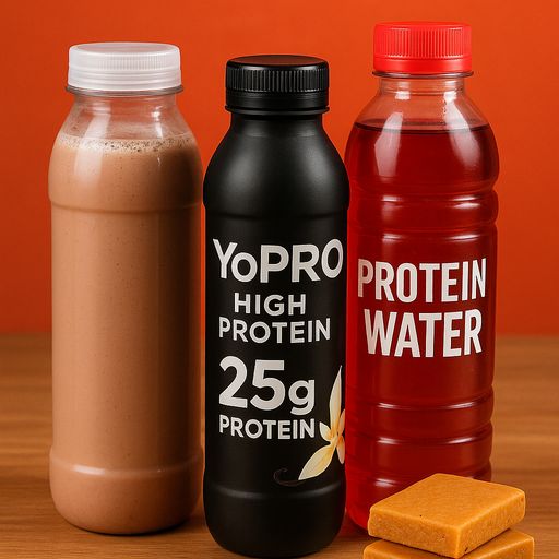 Bebidas Proteicas Prontas para Iniciantes (2026): como escolher whey pronto, YoPRO e água proteica — rótulos, doses seguras e 12 lanches de 200–300 kcal