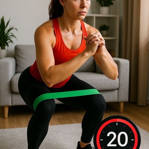 Faixa Elástica (Miniband) para Iniciantes (2026): treino em casa de 20 minutos com cronograma 3x/semana por 28 dias, progressão segura e erros a evitar