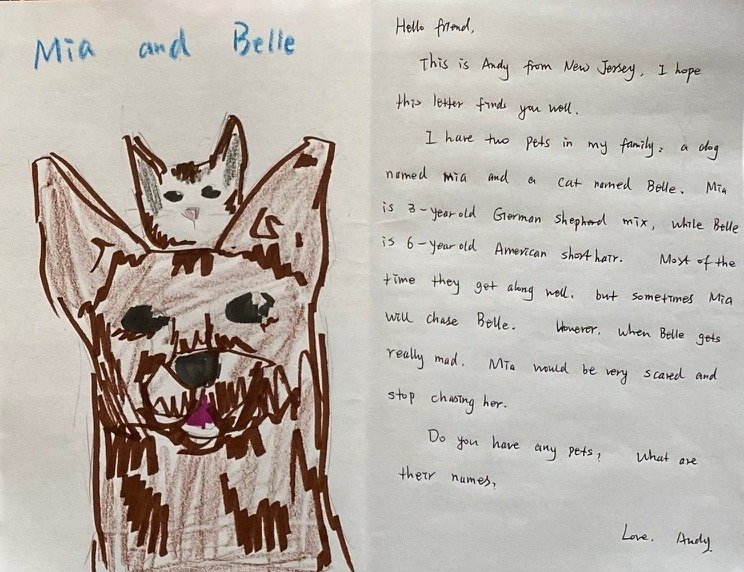 Letter from Andy in New Jersey