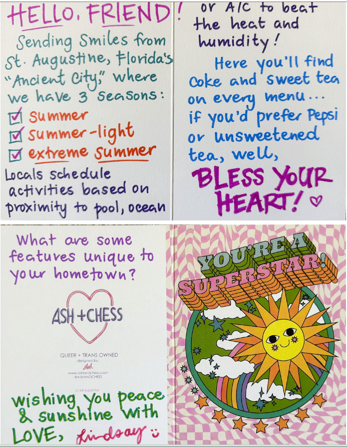 Letter from Lindsay in Florida