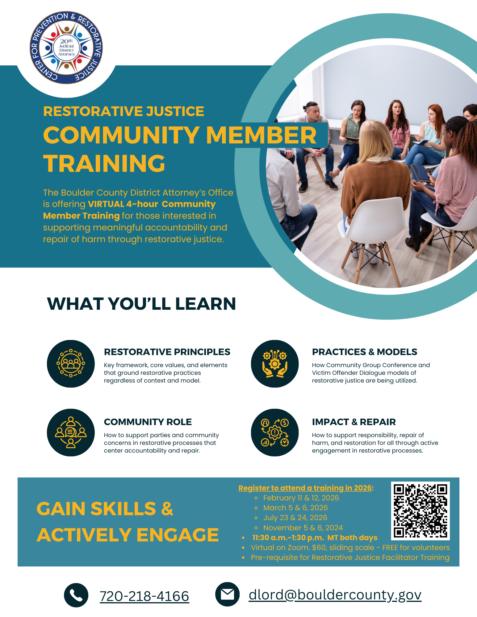 CPRJ 2026 Restorative Justice Community Member Training flyer (information to follow)