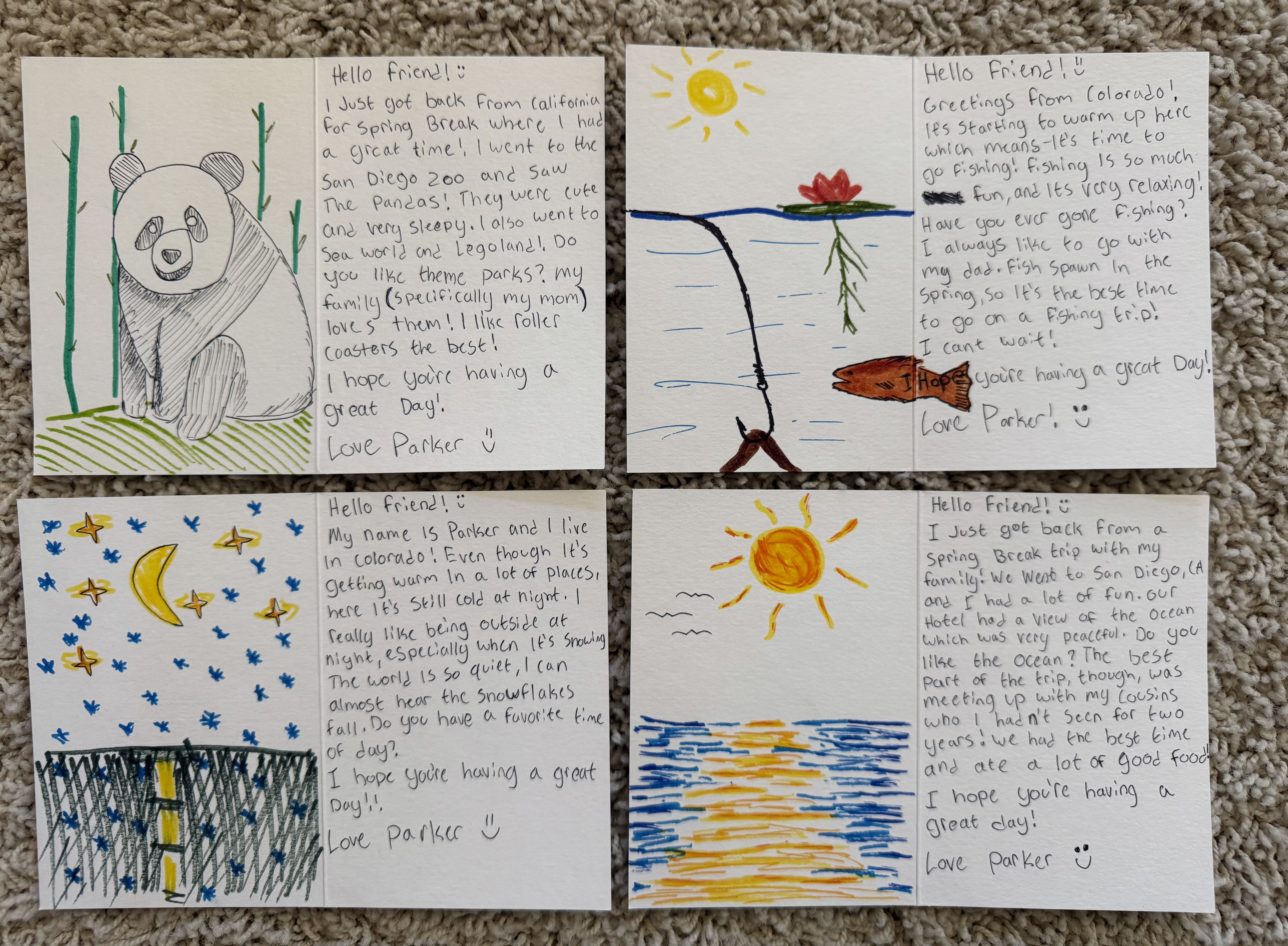 Letter from Parker in Colorado