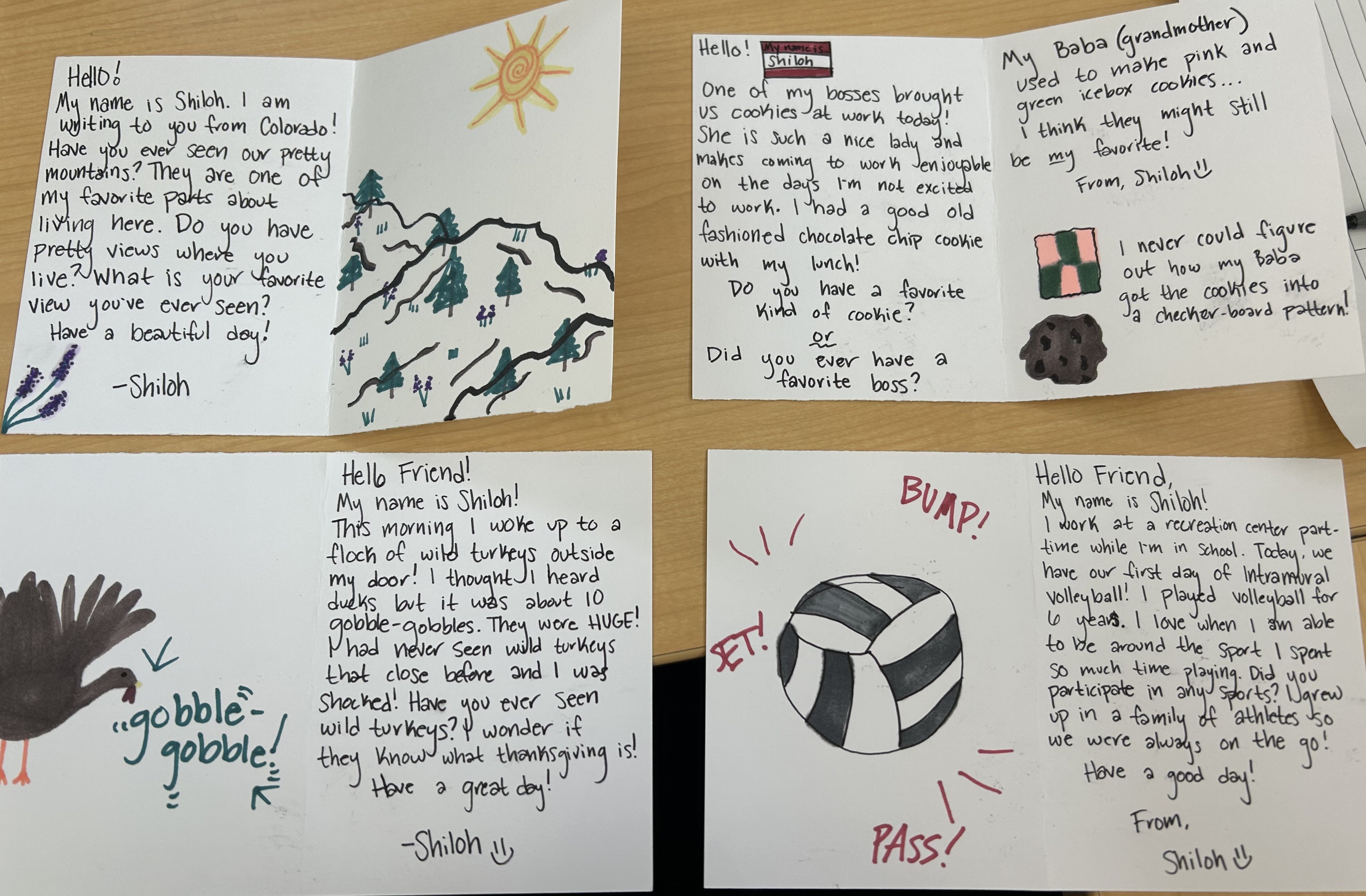 Letter from Shiloh in Colorado