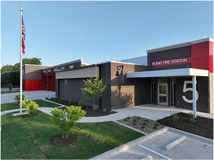 Exterior building of a newly remodeled fire station
