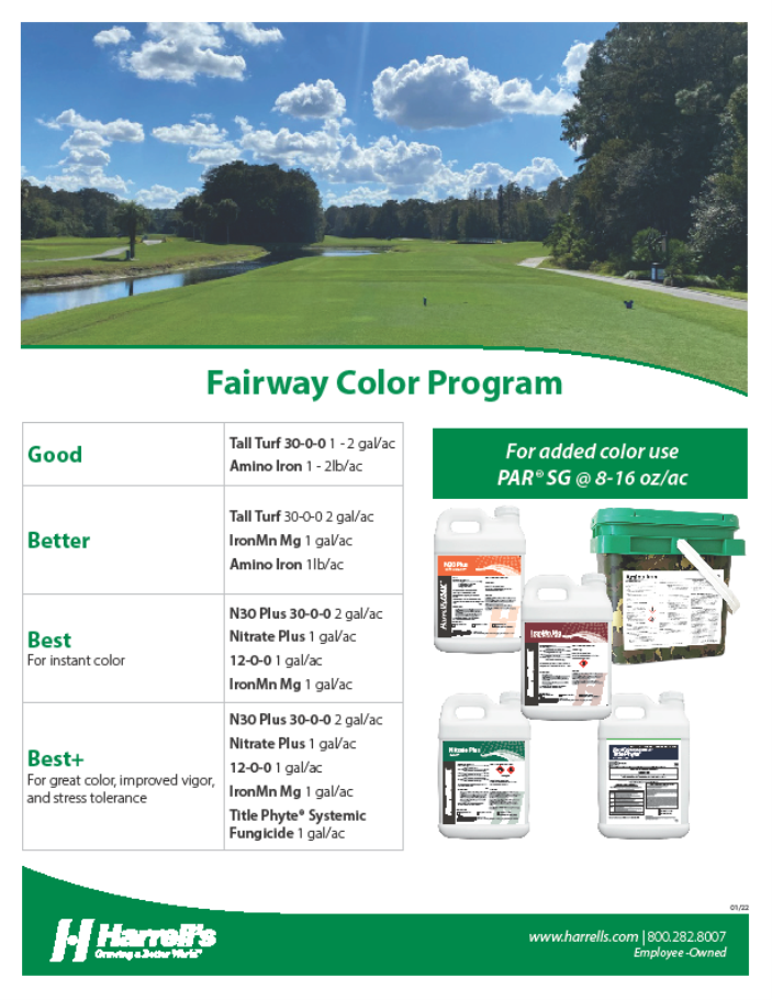Keep Your Turf Lush and Protected - Harrell's Fairway Color Program