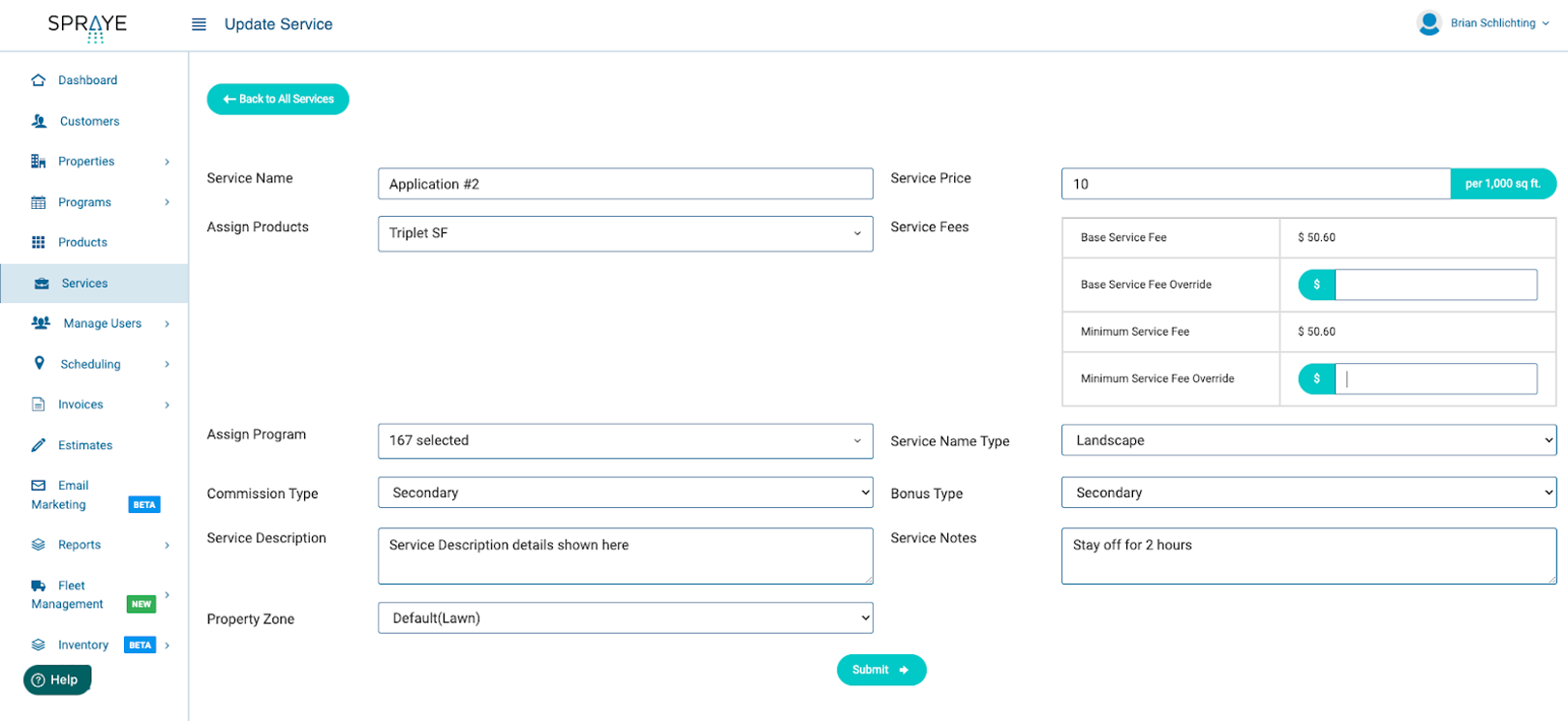Spraye Lawn Care CRM - Making Managing Your Lawn Treatment Business Easier