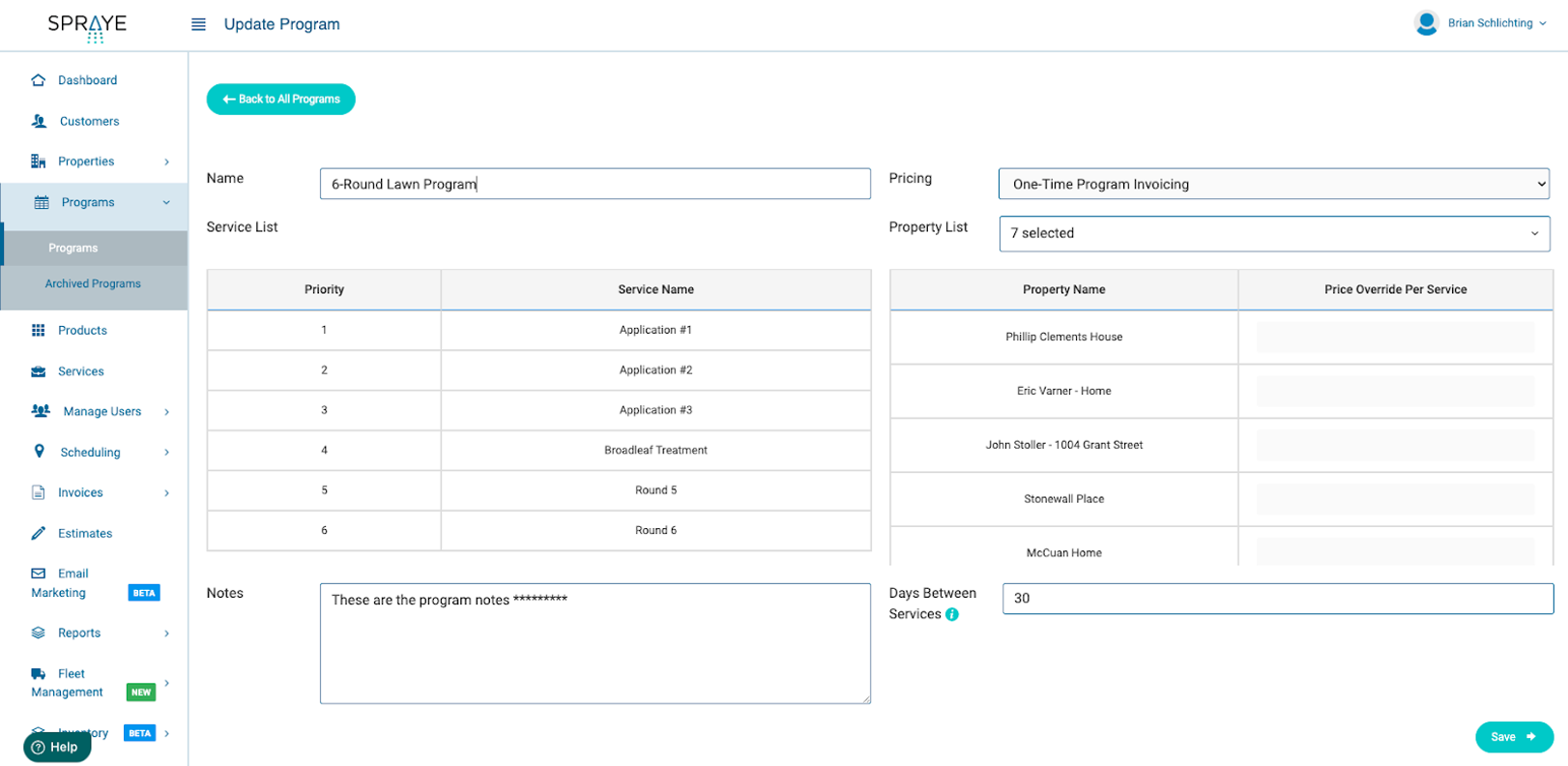 Spraye Lawn Care CRM - Making Managing Your Lawn Treatment Business Easier