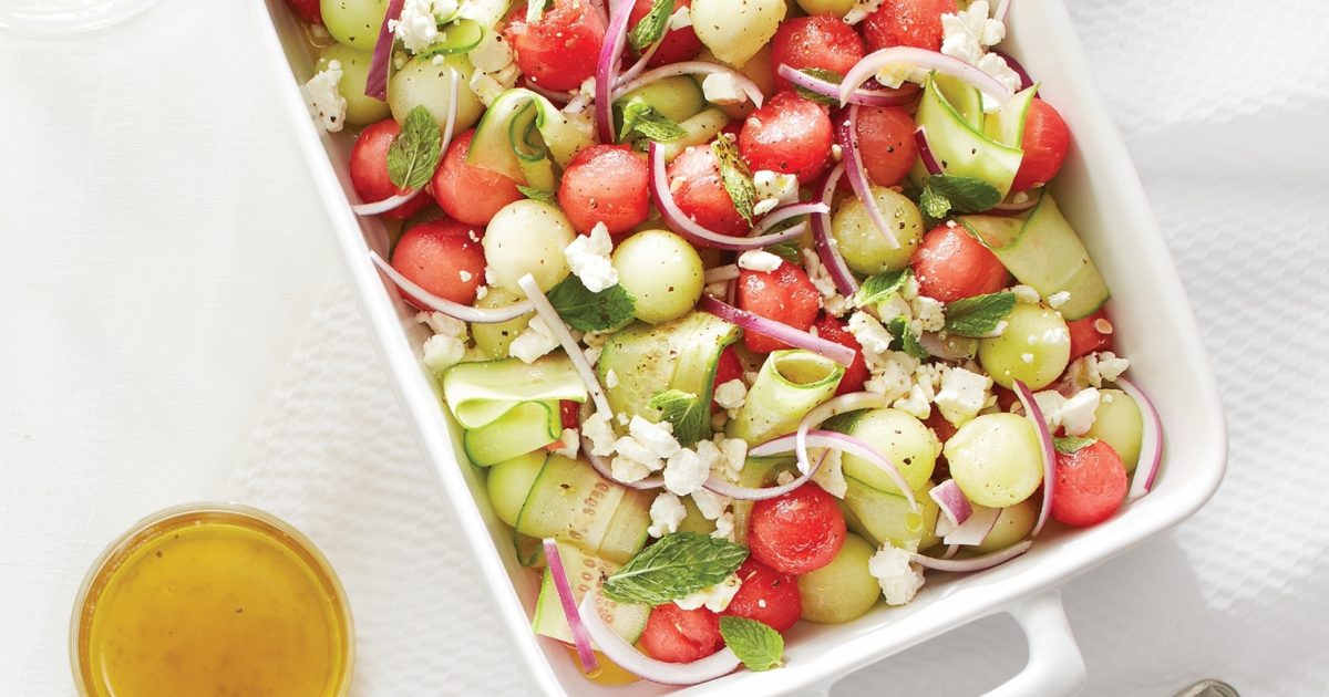 Minted Cucumber Melon Salad - Life:Beautiful Magazine