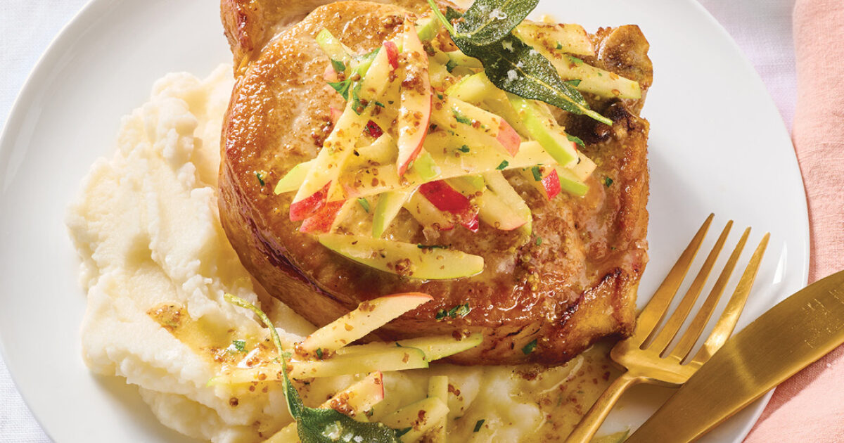 PanSeared Pork Chops with Apple Slaw LifeBeautiful Magazine