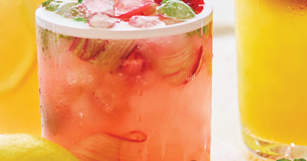 Strawberry-Rhubarb-Basil Spritzer Recipe - Life:Beautiful Magazine