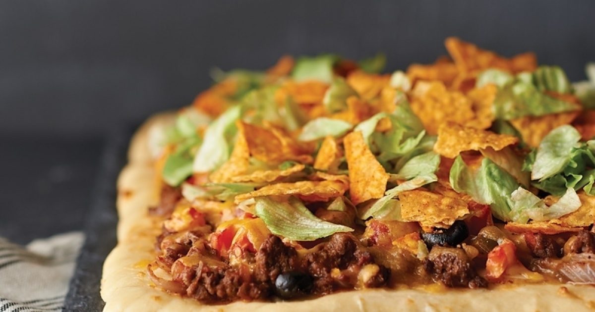 Crunchy Taco Pizza Recipe - Life:Beautiful Magazine