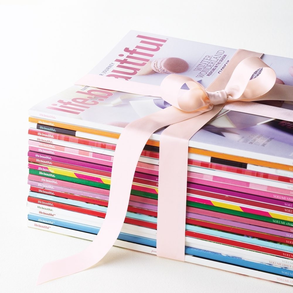 Collection of 15 back issues of Life:Beautiful magazine.