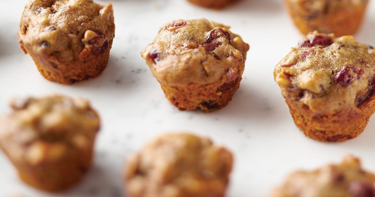 Cherry-Walnut Mini Muffins Recipe - Life:Beautiful Magazine