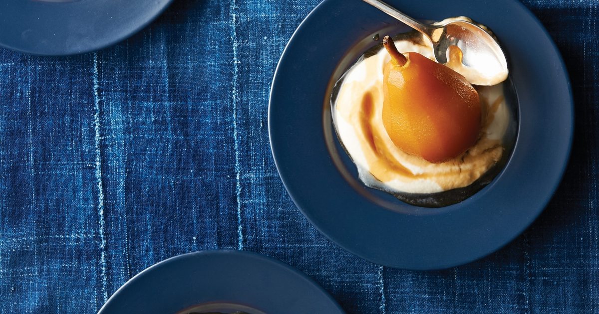 Chai-Poached Pears with Mascarpone Cheese - Life:Beautiful Magazine