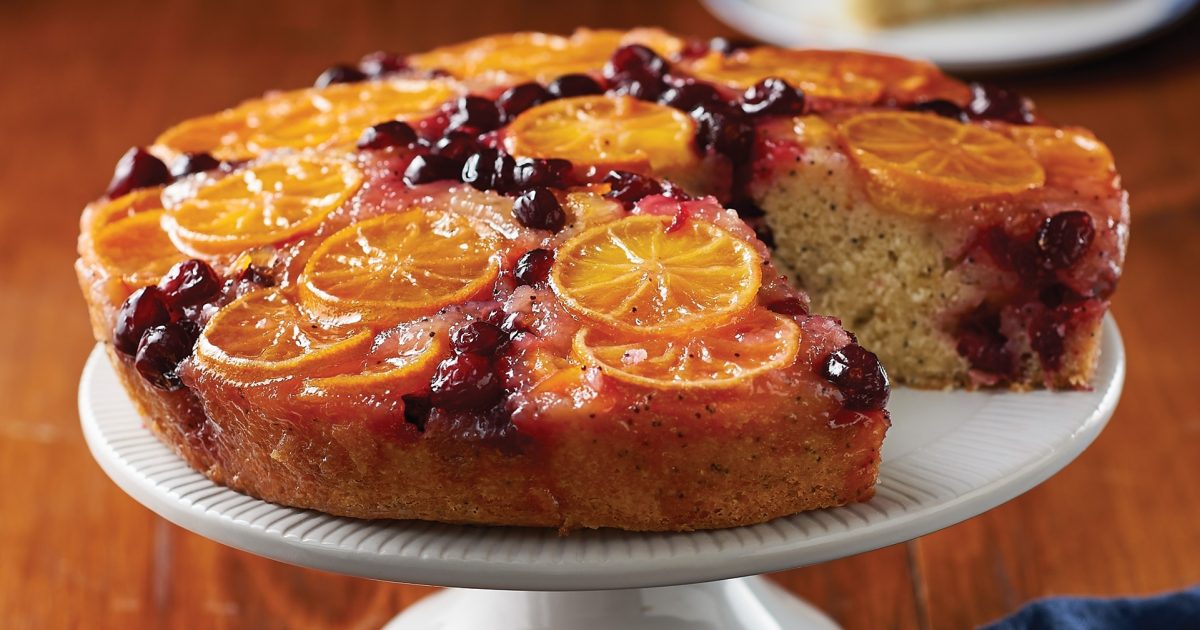 Upside-Down Cranberry-Orange Poppyseed Cake - Life:Beautiful Magazine