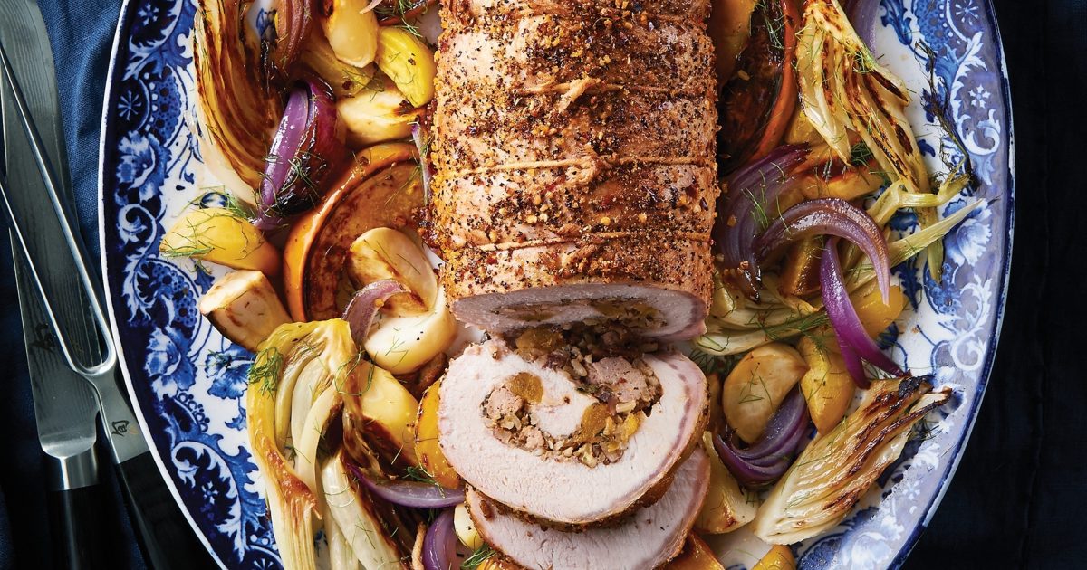 Wild Rice-Stuffed Pork Loin - Life:Beautiful Magazine