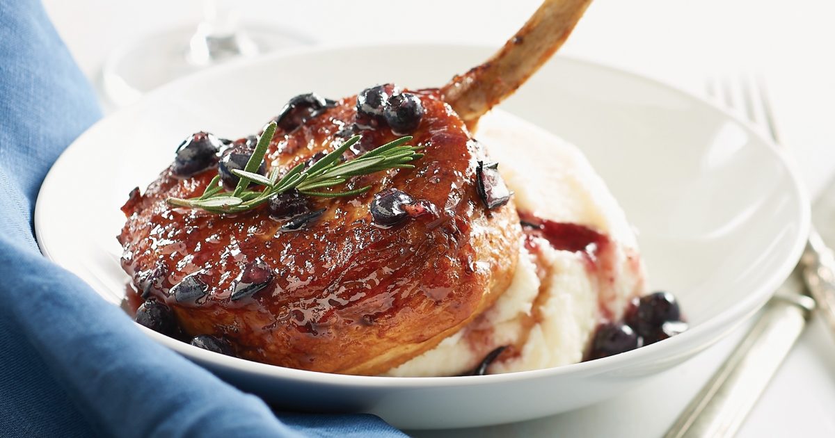 French Pork Chops with Blueberry Sauce… LifeBeautiful Magazine