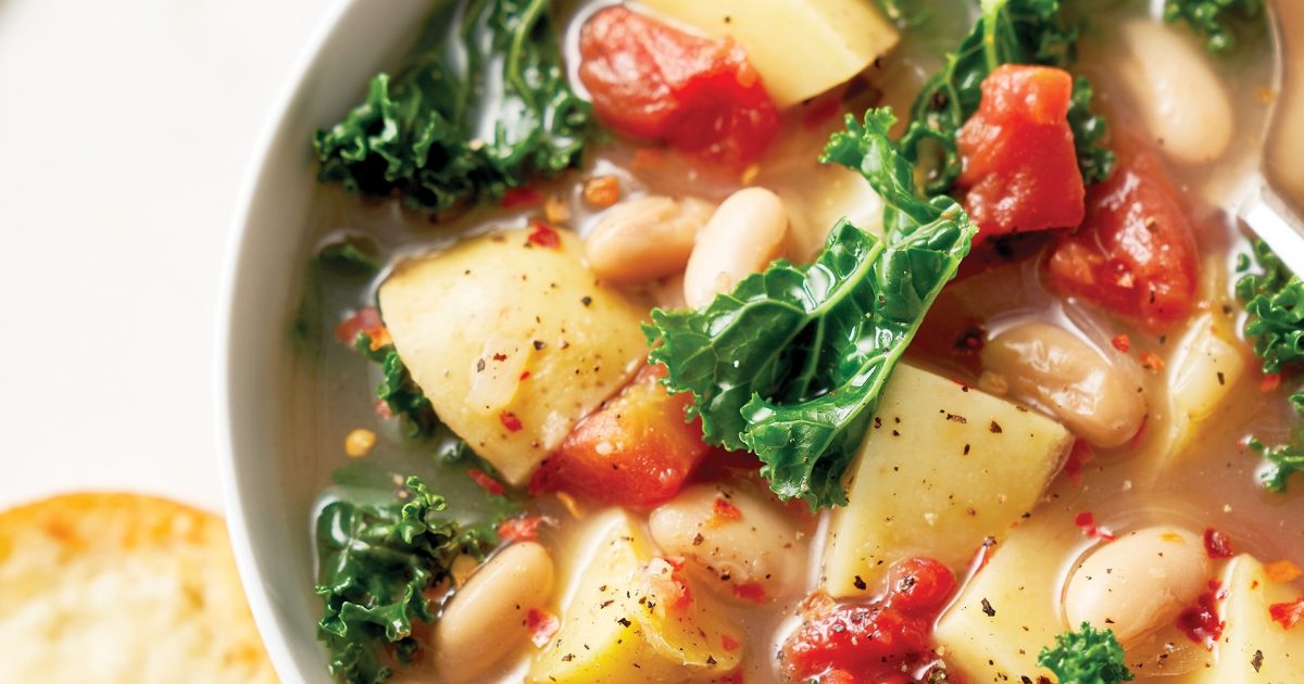 Kale and Bean Soup with Cheese Toasts Recipe - Life:Beautiful Magazine