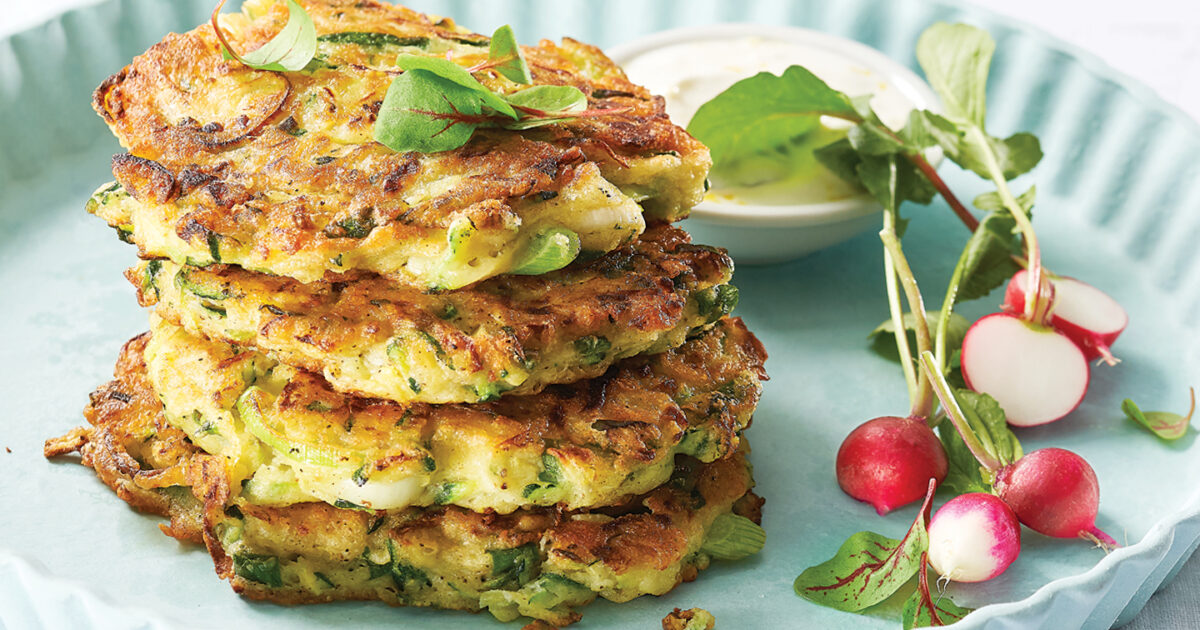 Zucchini, Leek & Green Onion Fritters - Life:Beautiful Magazine