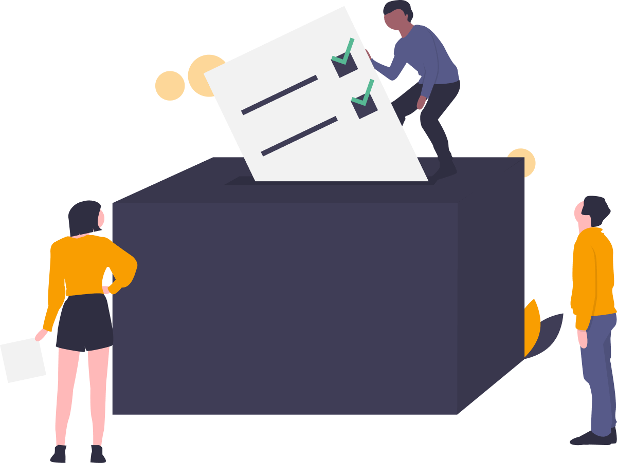 people voting