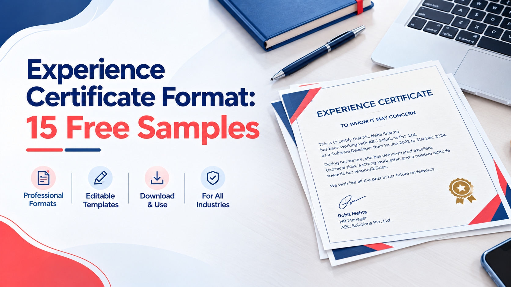 Experience Certificate Format: 15 Samples, What to Include and Legal Points