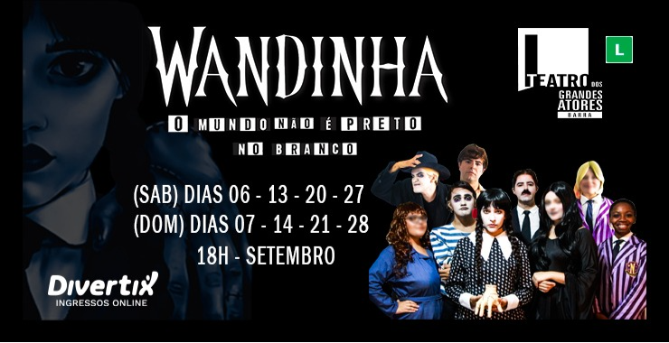 Banner da peça Wandinha