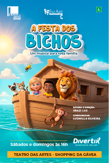 Capa da peça A Festa dos Bichos - O Musical