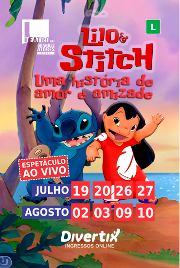Capa da peça Lilo &Stitch - uma história de amor e amizade
