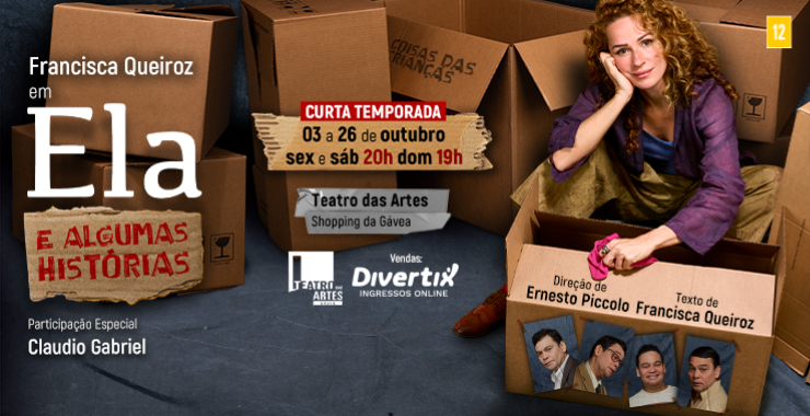 Banner da peça Ela e Algumas Histórias