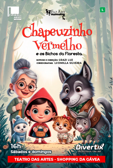 Capa da peça Chapeuzinho Vermelho e os Bichos da Floresta