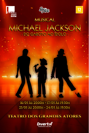 Capa da peça Michael Jackson - Do Garoto ao Ídolo