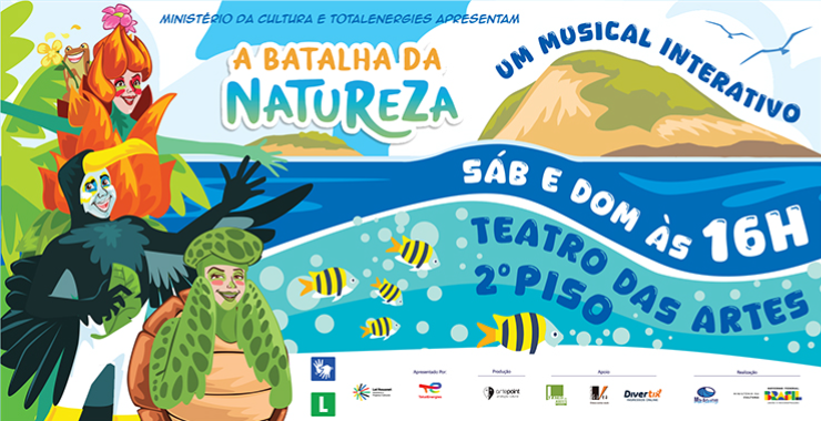 Banner da peça A Batalha da Natureza