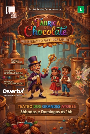 Capa da peça A Fábrica de Chocolates