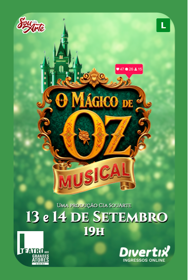 Capa da peça O Mágico de Oz