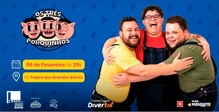 Banner da peça Porquinhos