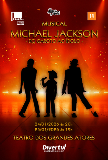 Capa da peça Michael Jackson - Do Garoto ao Ídolo