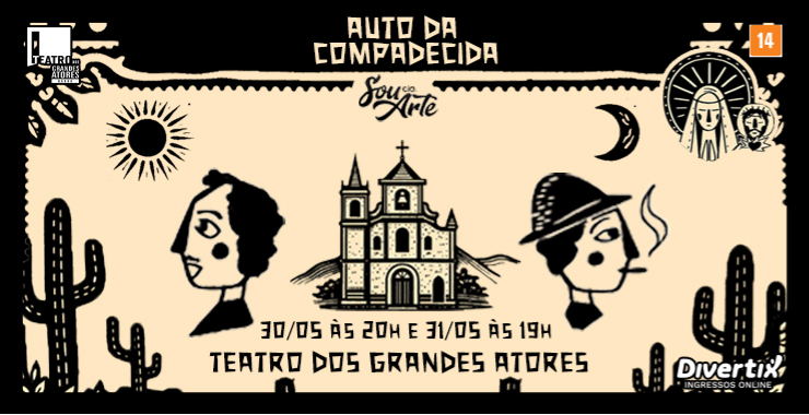 Banner da peça Auto da Compadecida