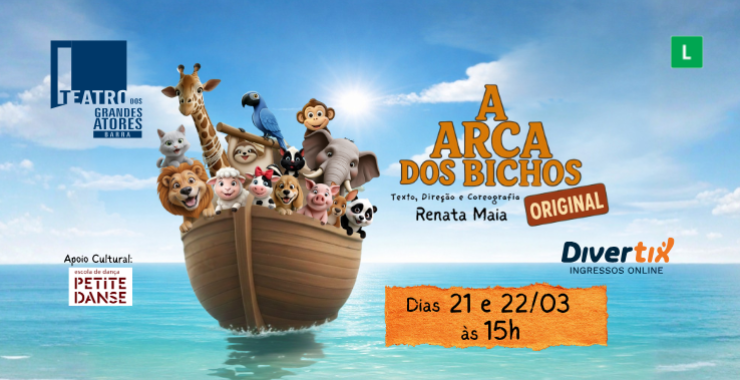 Banner da peça A Arca dos Bichos