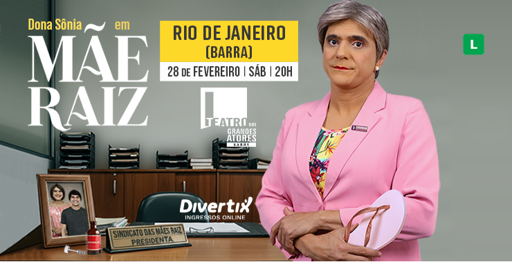 Banner da peça D. Sônia em Mãe Raiz