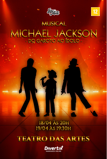 Capa da peça Michael Jackson - Do Garoto ao Ídolo TDA