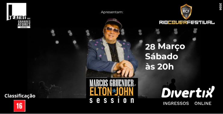 Banner da peça Tributo a Elton John