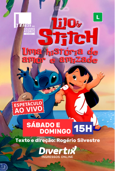 Capa da peça Lilo &Stitch - uma história de amor e amizade