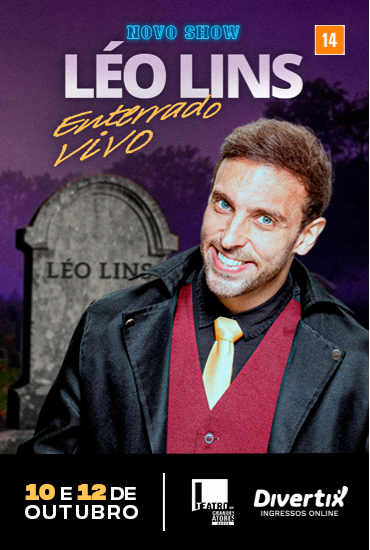 Capa da peça Léo Lins  - Enterrado Vivo