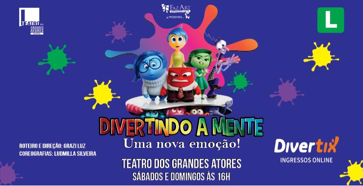 Banner da peça Divertindo a mente