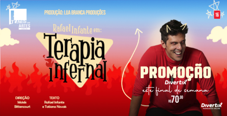 Banner da peça Terapia Infernal