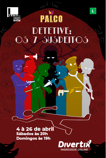 Capa da peça Detetive: os 7 suspeitos